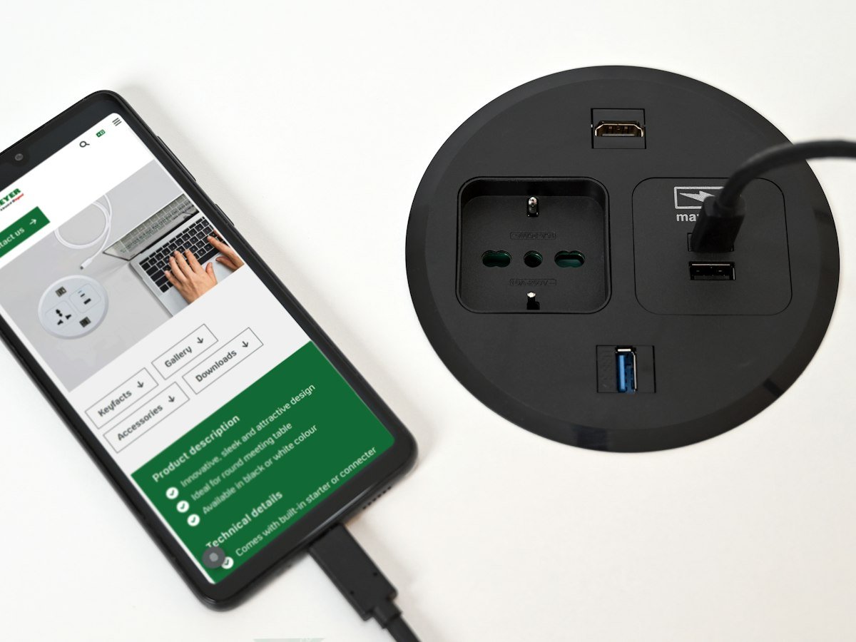 Toma USB-C + 12 V empotrable
